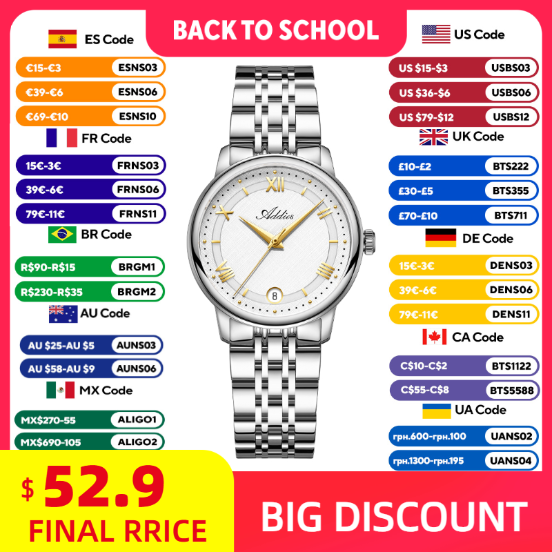 Outdoor Sport Watch - ADDIES Elegante quartz dameshorloges Luxe buitensport