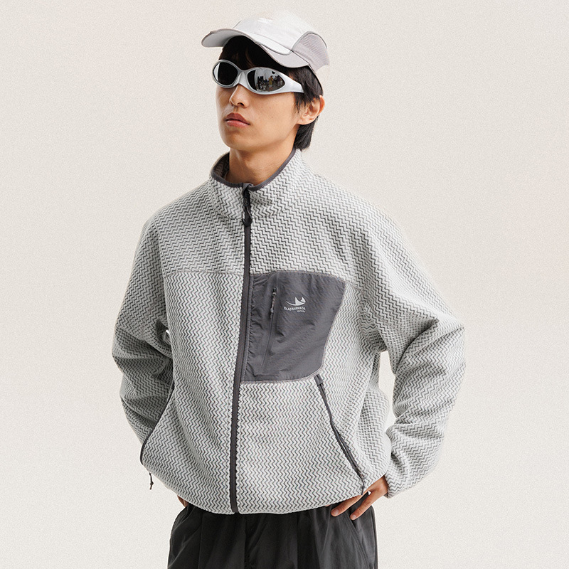 Outdoor Sport Coat - Herfst Winter Polar Fleece Golvende Strepen