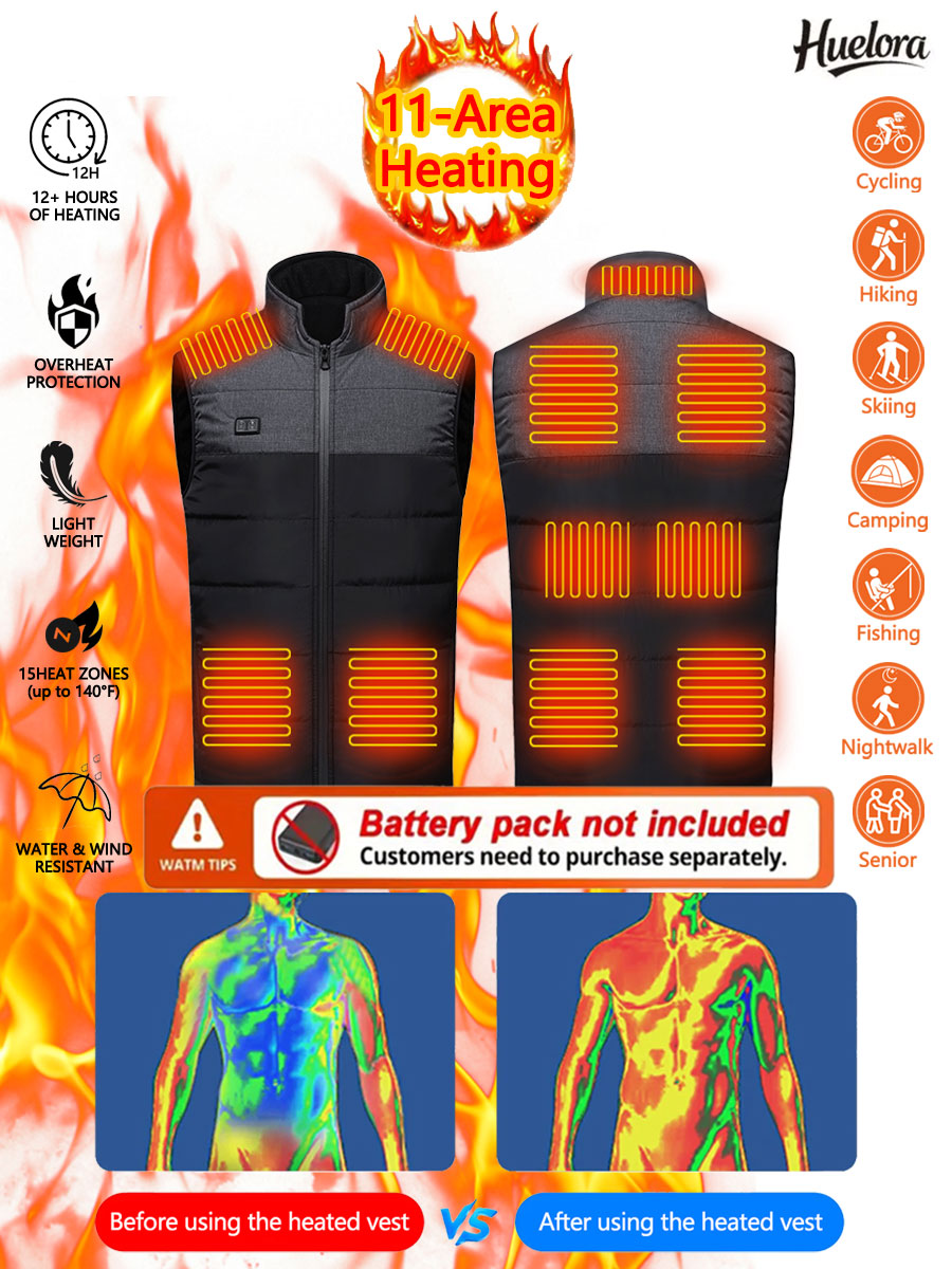 11-gebied verwarmd vest met op - Outdoor Sport Coat recensie en prijs