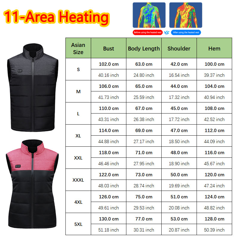 11-gebied verwarmd vest met op - Outdoor Sport Coat recensie en prijs